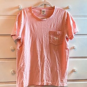 Pastel Pink Victoria Secret Tee, Small